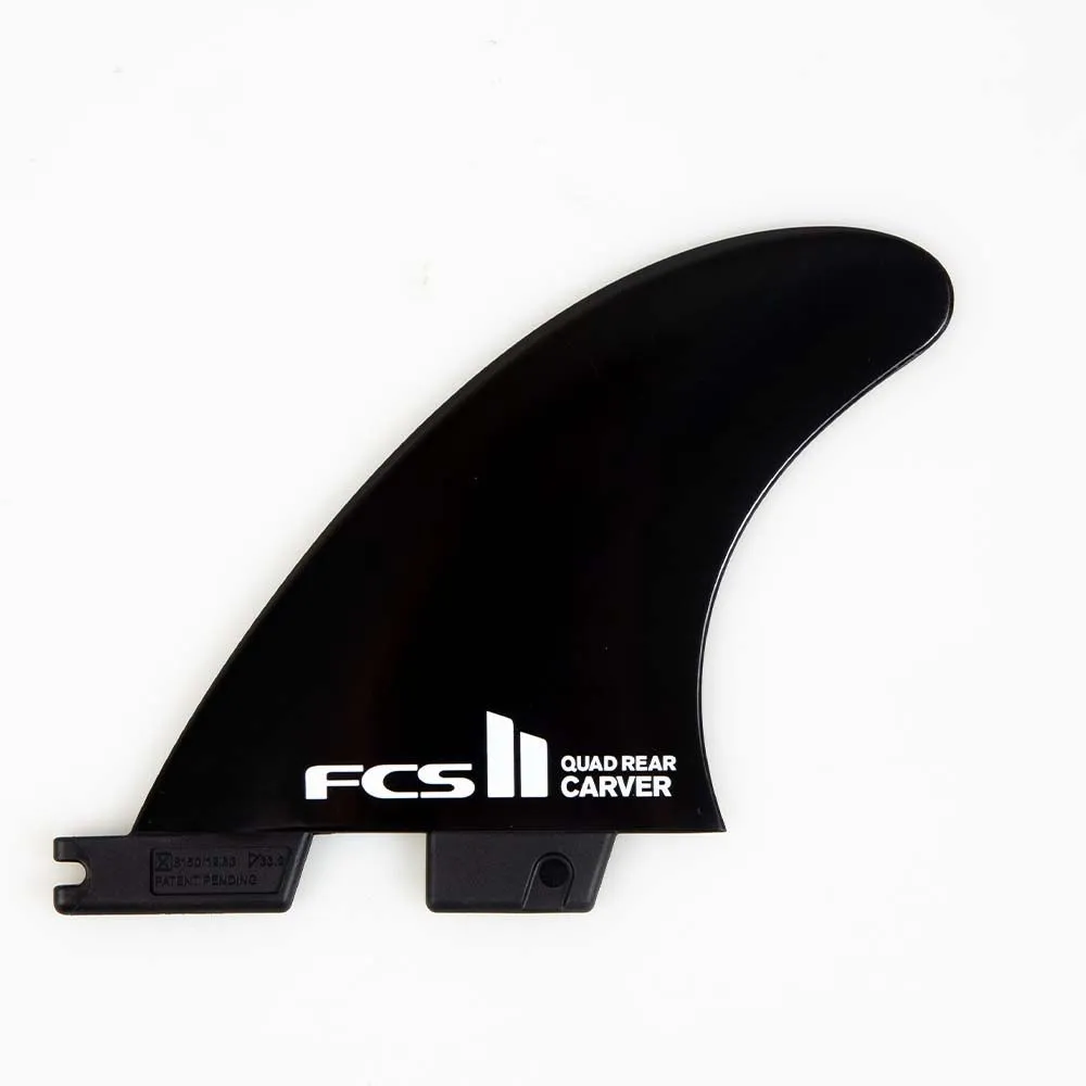 FCS Finnen FCS II Carver Black Quad Rear Retail Fins - 2023 3 FCS Finnen FCS II Carver Black Quad Rear Retail Fins - 2023
