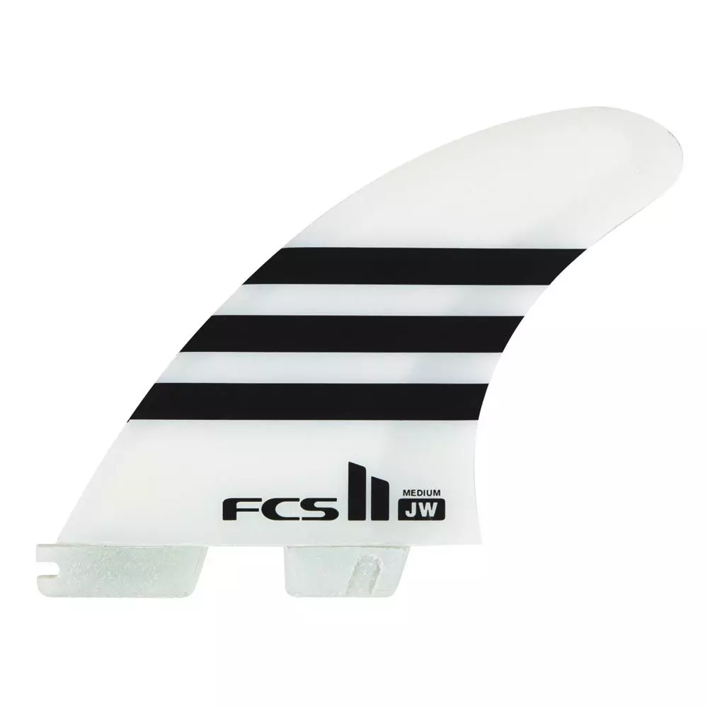 FCS Finnen II JW PC Medium Black/White Tri Retail Fins 2023 3 FCS Finnen II JW PC Medium Black/White Tri Retail Fins 2023