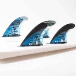 FCS Finnen FCS 2 B PC Carbon Blue Tri-Quad Retail Fins - 2023 -FCS FCSII MB LARGE QUAD INBOARD 8 jpg