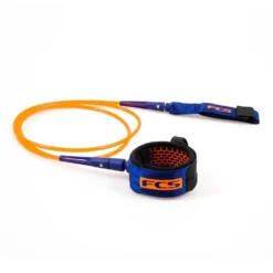 FCS Leash Comp Essential Leash Blood Orange/Navy (co) -FCS FCS ESSENTIAL LEASHES NAVYORANGE COIL 6 jpg