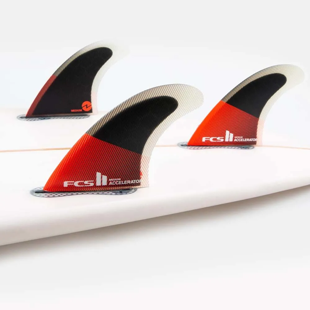 FCS Finnen II Accelerator PC Grom Red/Black Tri Retail Fins (co) 4 FCS Finnen II Accelerator PC Grom Red/Black Tri Retail Fins (co) – Bild 2