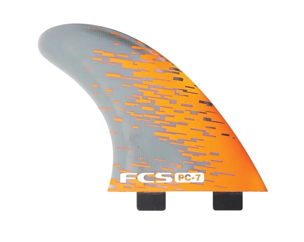 FCS Finnen PC-7 Orange Smoke Tri-Quad Retail Fins (co) 3 FCS Finnen PC-7 Orange Smoke Tri-Quad Retail Fins (co)